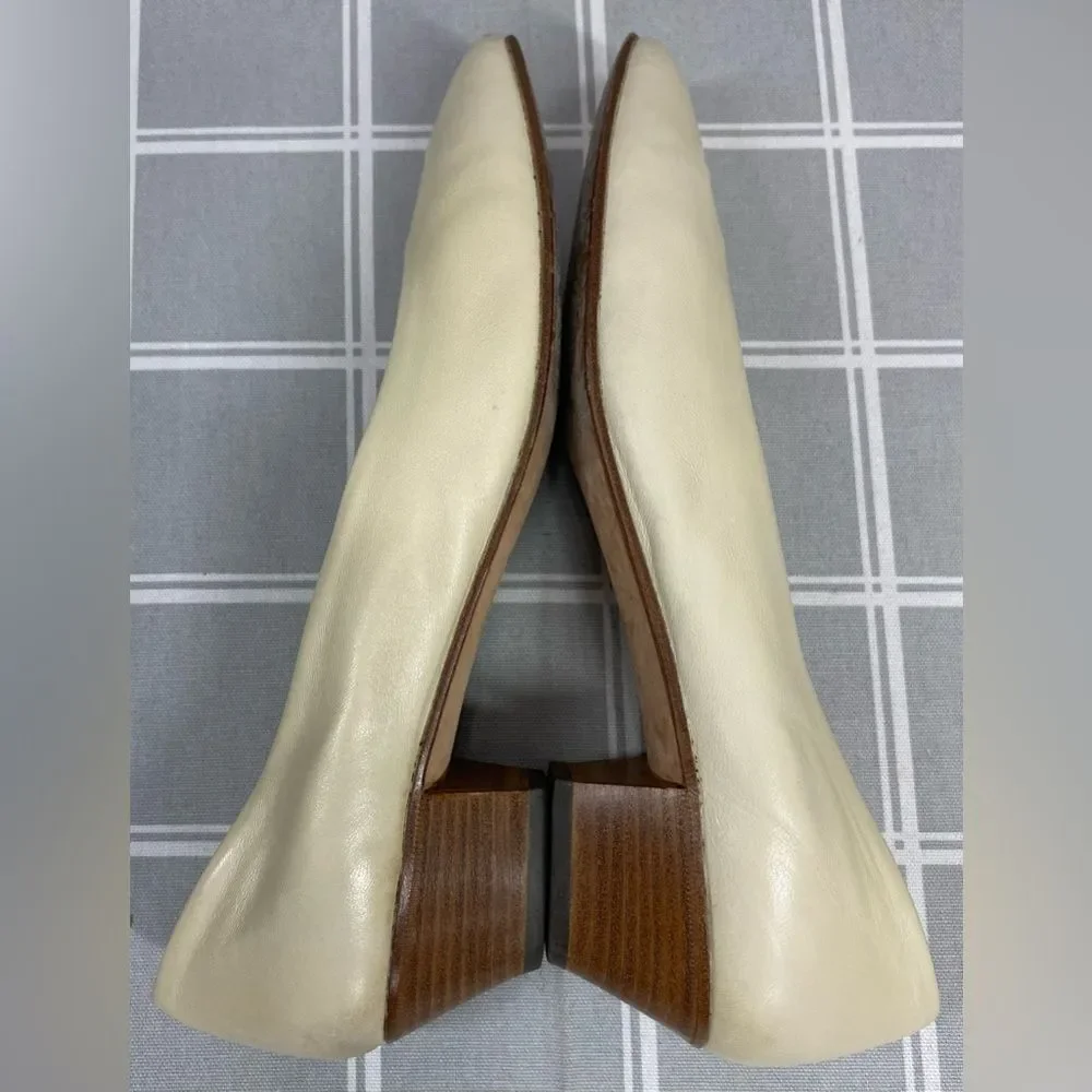 Bally Lela Vtg 80s Shoes Dress Pumps Color Bone Made in Italy Womens Size 8 AA